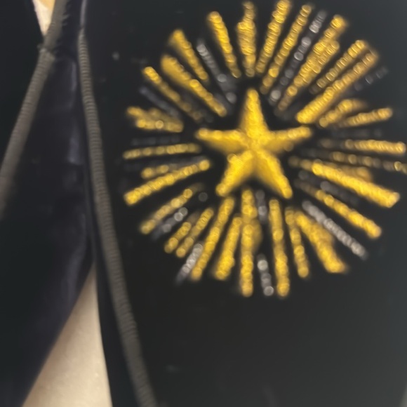 Ann Taylor Valeria Moon Stars Navy Velvet Slides in Night Sky 8.5 - Picture 3 of 7